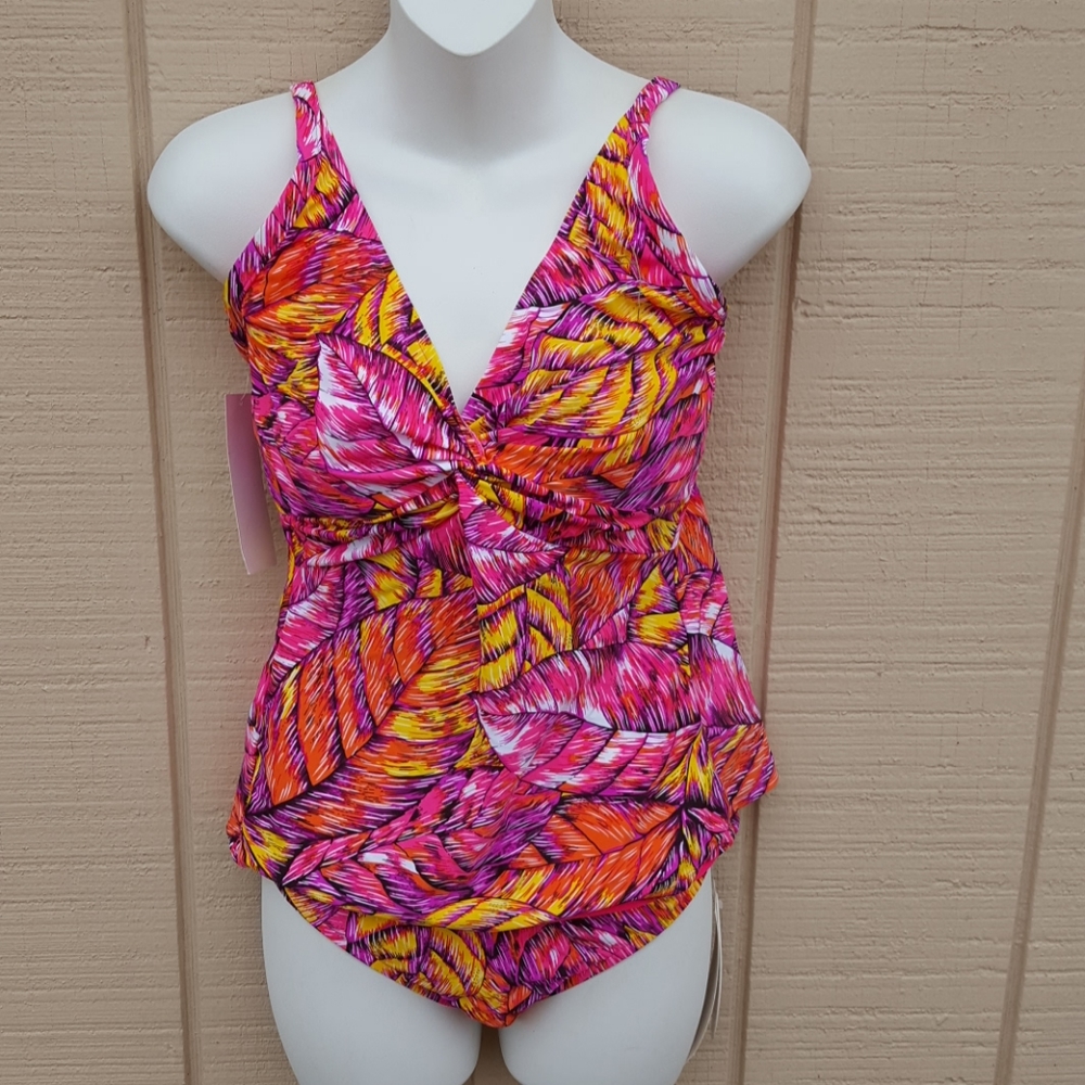 New SUNSETS 32D / SM Underwire Tankini Bikini